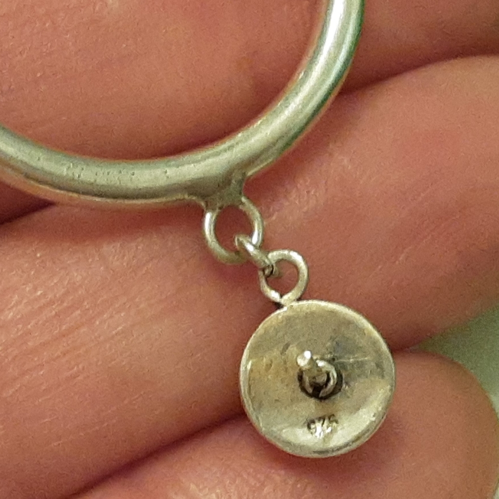 Vintage Solid 925 Sterling Silver Dangle Post Ear… - image 7